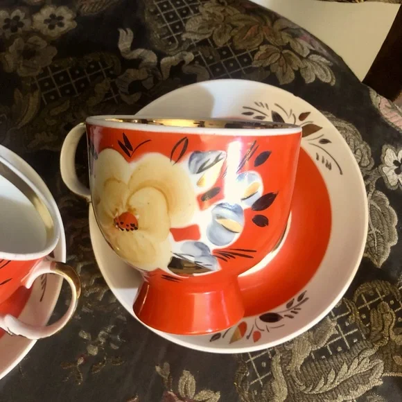 Vintage, Polonne Porcelain Factory, Made in Ukraine, Tea Cup & Saucer, Set of 2 - Picture 5 of 15